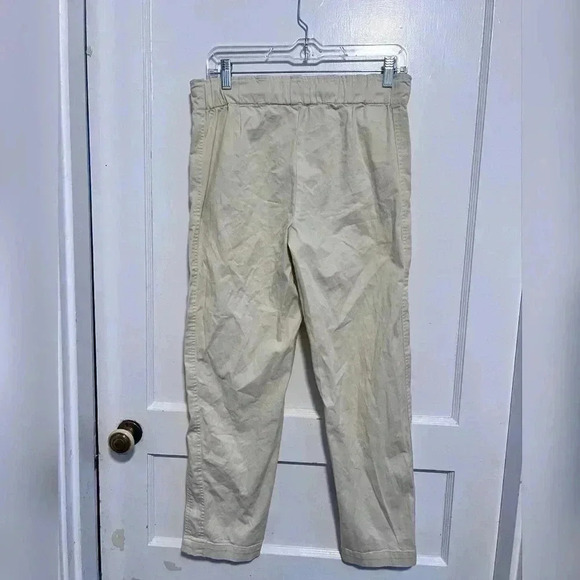 Margaret O’Leary drawstring elastic waist cream cotton pants Size S $268 - Picture 3 of 3
